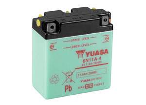 batteria 6N11A-4 Yuasa : 122mm x 62mm x 132mm
