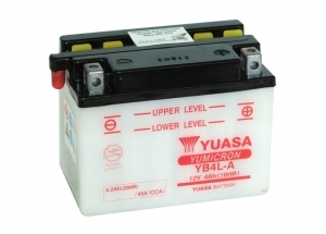 batteria YB4L-A Yuasa : 121mm x 71mm x 93mm