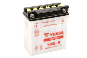 batteria YB5L-B Yuasa : 121mm x 61mm x 131mm