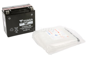 batteria YTX20L-BS Yuasa : 175mm x 87mm x 155mm
