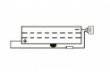 batteria 6N2A-2C-3 Yuasa : 70mm x 47mm x 106mm